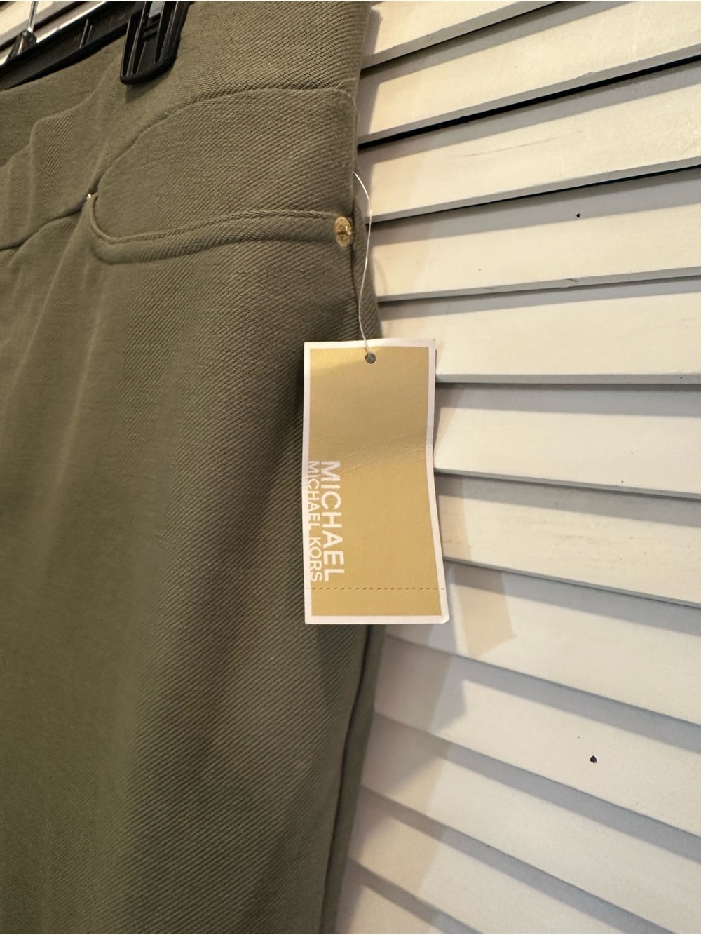 MICHAEL Michael Kors Olive Green Pull-On Jeggings